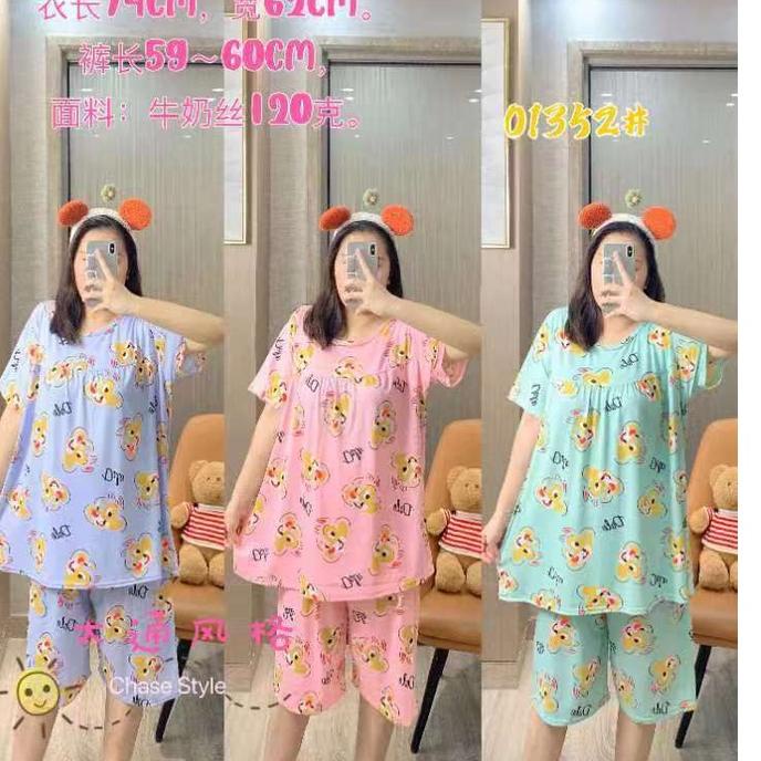 [CHF.11De22ᴹ] stelan bd baju tidur super jumbo3/4 ld 140-150  import