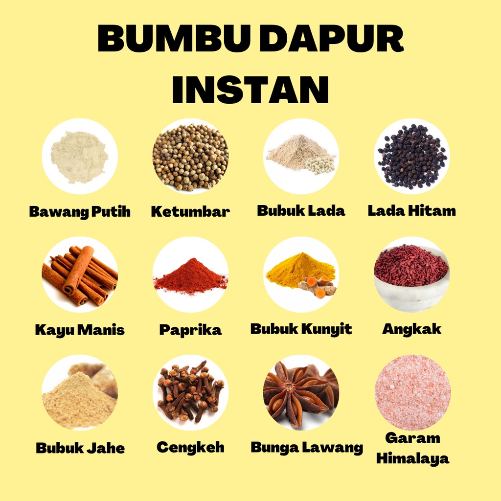 

BUMBU DAPUR REMPAH INSTAN UNTUK MASAK ASLI KETUMBAR HITAM CENGKEH BUBUK BAWANG PUTIH BIJI LADA HITAM BUNGA LAWANG KUNYIT KUNIR PUTIH TEMULAWAK MERICA KAYU SECANG BERAS ANGKAK DAUN KELOR KAPULAGA PAPRIKA MANIS SAMBILOTO JINTAN HITAM JAHE ORGANIK CHIA SEED