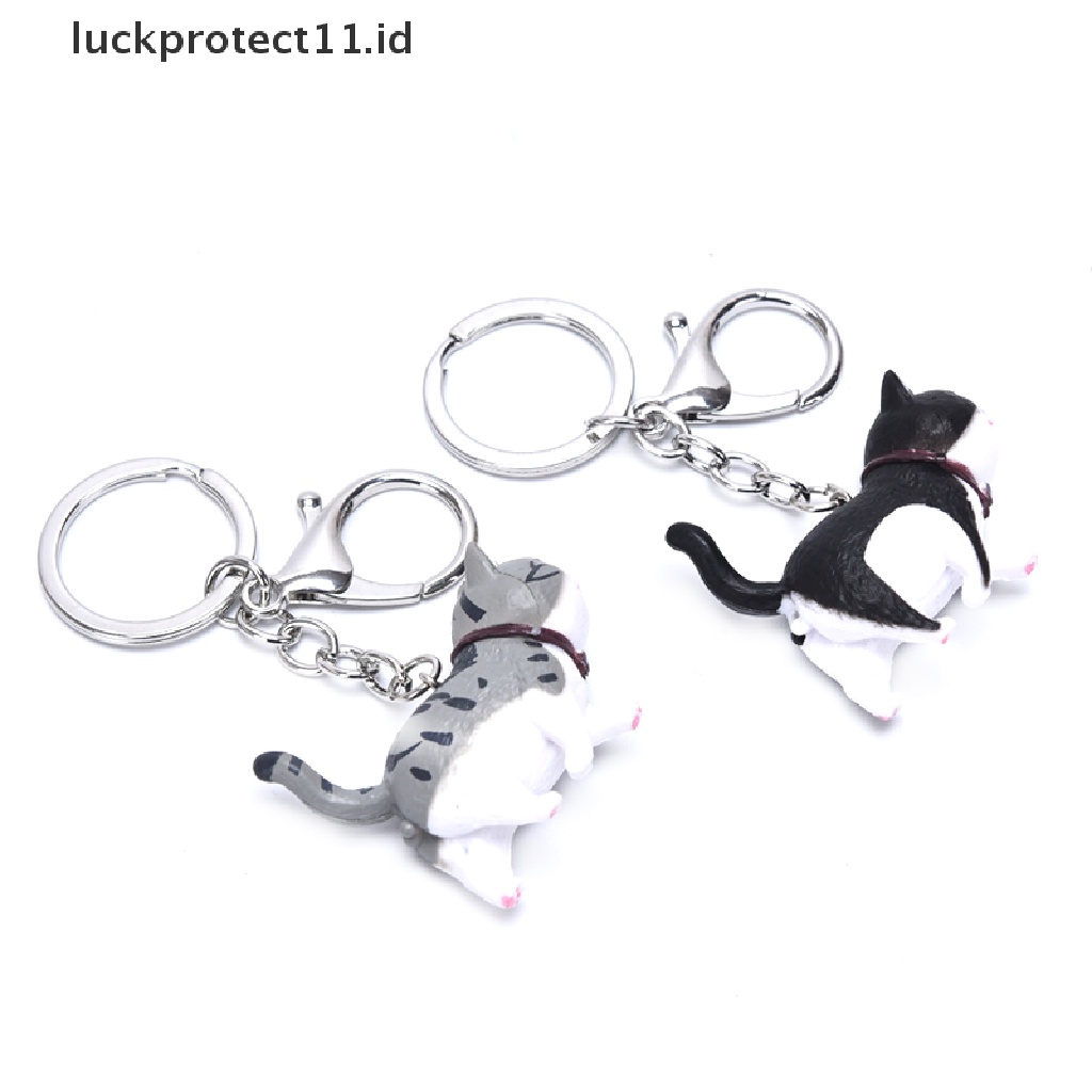 /Fashion Hot// Fashion// New Lovely Cat Kitten Keychain Keyring Handbag Liontin Ornamen Mainan Anak Hadiah.