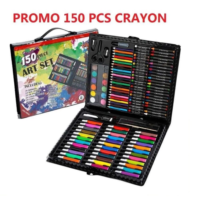 Pensil warna 150 pcs - 150 piece art set - Crayon Set 150 Pcs Art Set - Kenji Shop