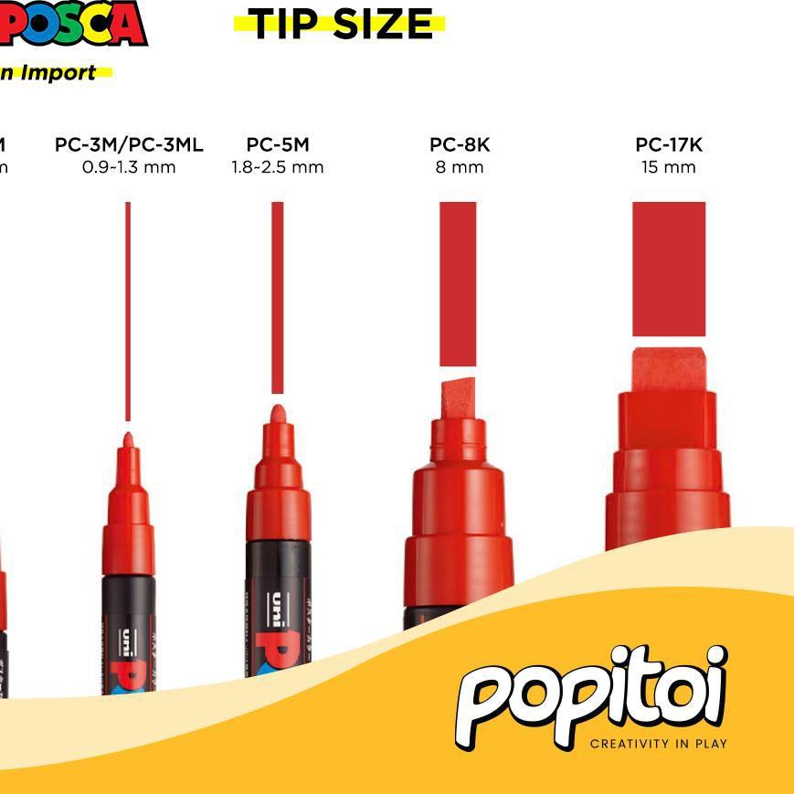 

™►► UNI POSCA PC-8K Paint Marker (Broad Tip) Spidol warna warni PC 8K PC8K