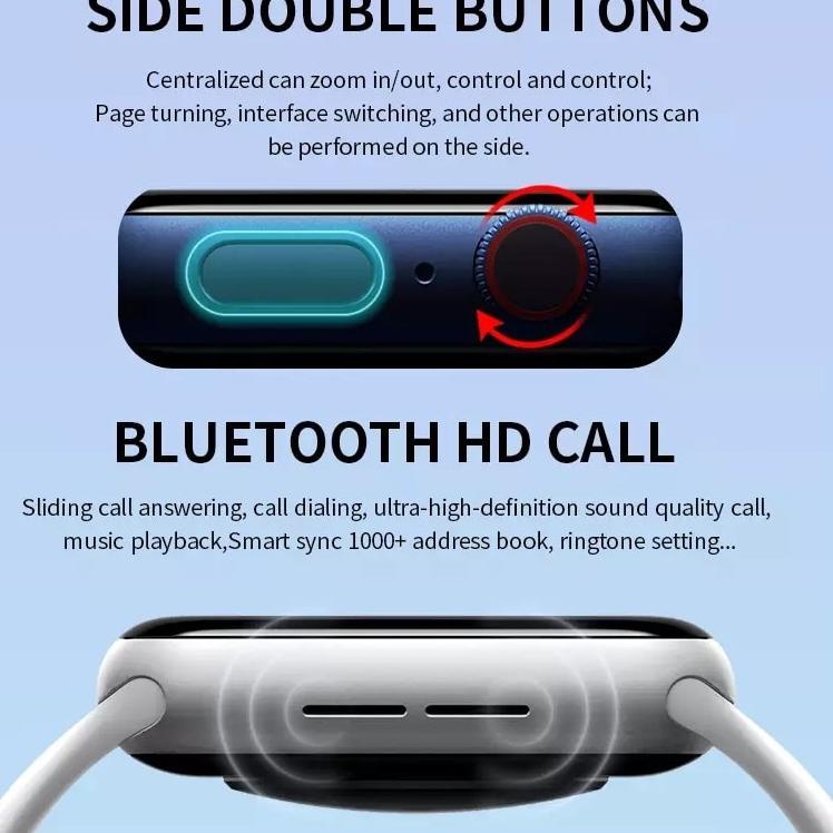 Menarik 2 Tali | IWO ORI SERIES 7 HW18 / HW19 smartwatch 1.6/1.77 inch wallpaper custom original blu