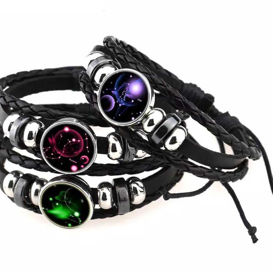 6.6 Brands Festival ⭐Gogoland⭐ A004 GELANG ZODIAK GLOW IN THE DARK GELANG UNISEX GELANG WANITA PRIA 