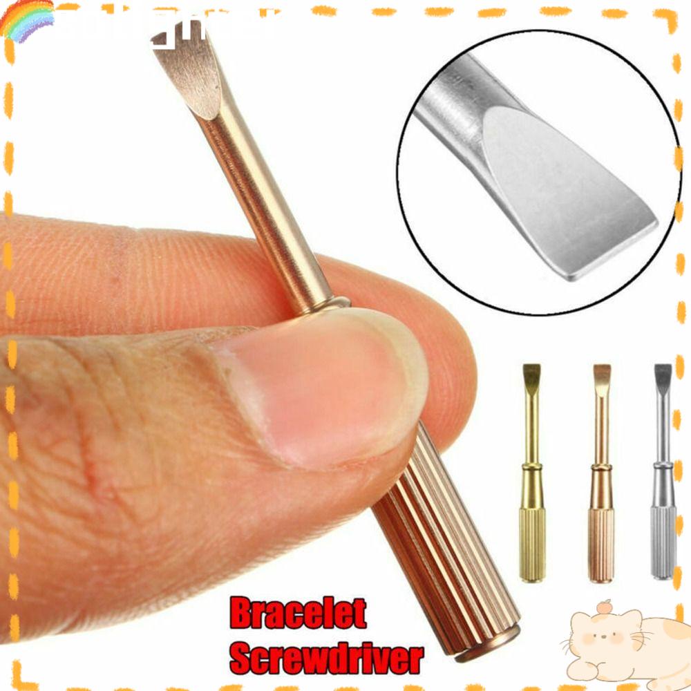 Solighter Gelang Obeng Portable Anti Karat Emas 18K Titanium Steel Bracelet Screw Removal