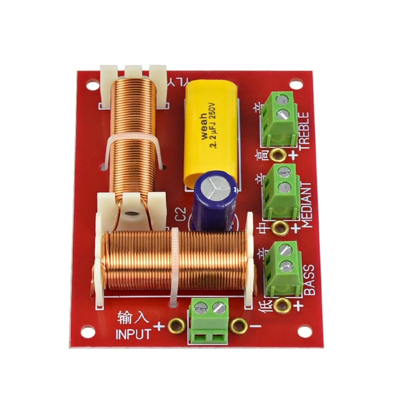 Zzz Versi Terupdate Pembagi Frekuensi 3arah Crossover Filter Treble/Mediant/Bass Frequency Distributor DIY Modul
