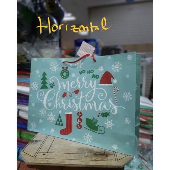 

12 PC SHOPPING BAG GOODIE PAPER BAG NATAL CHRISTMAS BESAR 30X40CM RTGR66546R