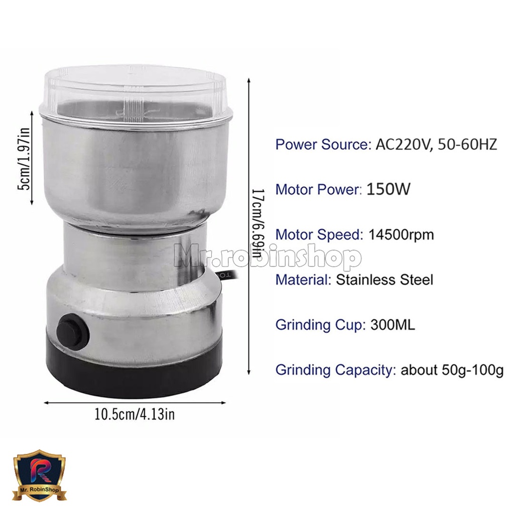 Penggiling bumbu dan penggiling kopi V-8300 Electric Coffee Grinder Blender Bumbu Dapur 150W