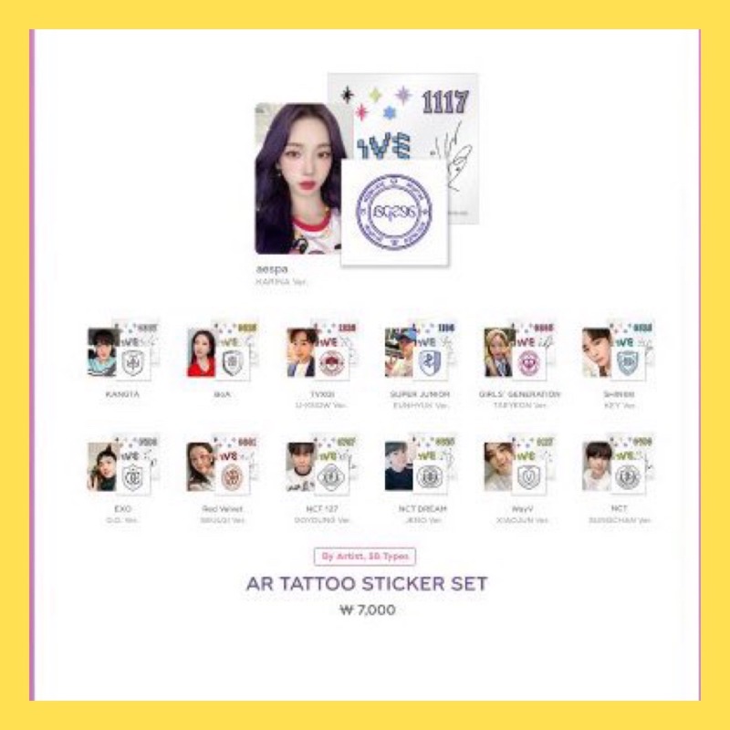 [READY STOCK SEALED] SMCU PC AR TATTOO RED VELVET IRENE NCT DREAM JAEMIN SUNGCHAN AESPA KARINA