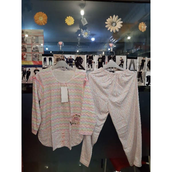 baju tidur all size moshi yumico lengan panjang celana panjang
