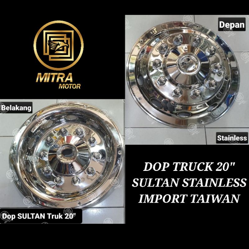 VARIASI WHEELDOP SULTAN 20" STAINLESS TEBAL IMPORT TAIWAN TRUCK TRUK TREK TRONTON KONTAINER FUSO NIS