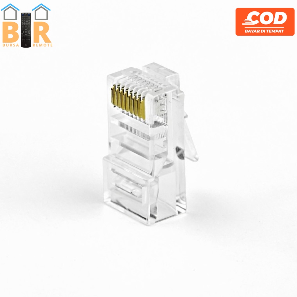 Connector Socket Jack RJ45 Kabel Utp Tenda RJ45 Lan Konektor Penghubung Ethernet Kabel UTP