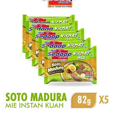 

>XC26619< Mie Sedaap Soto Madura 82gr x5