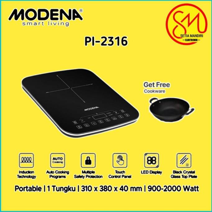 MODENA PI2316 Kompor Listrik Induksi Portable 1 Tungku ESENTE PI 2316