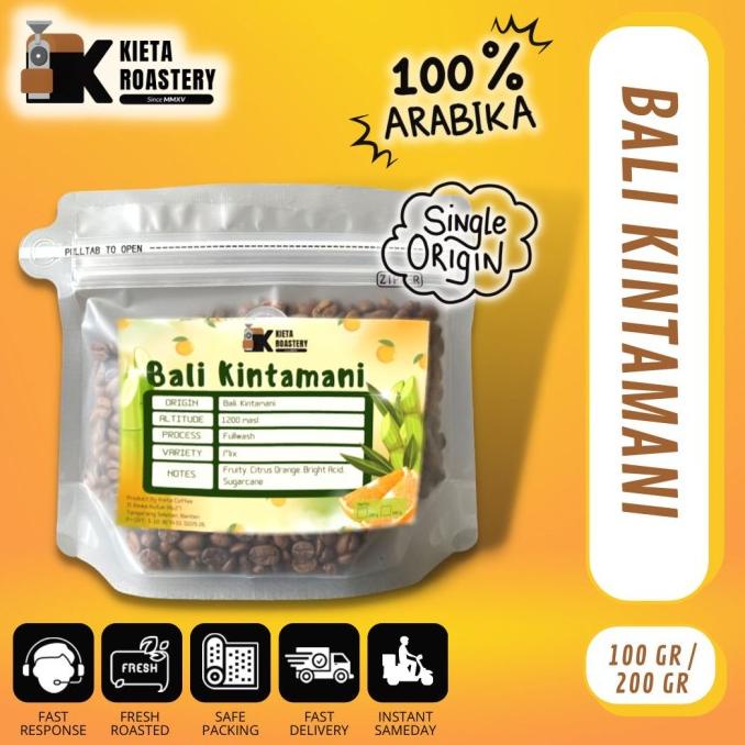 

[BISA COD] Kopi Arabika Bali Kintamani Premium 250gr - Biji, 200gr