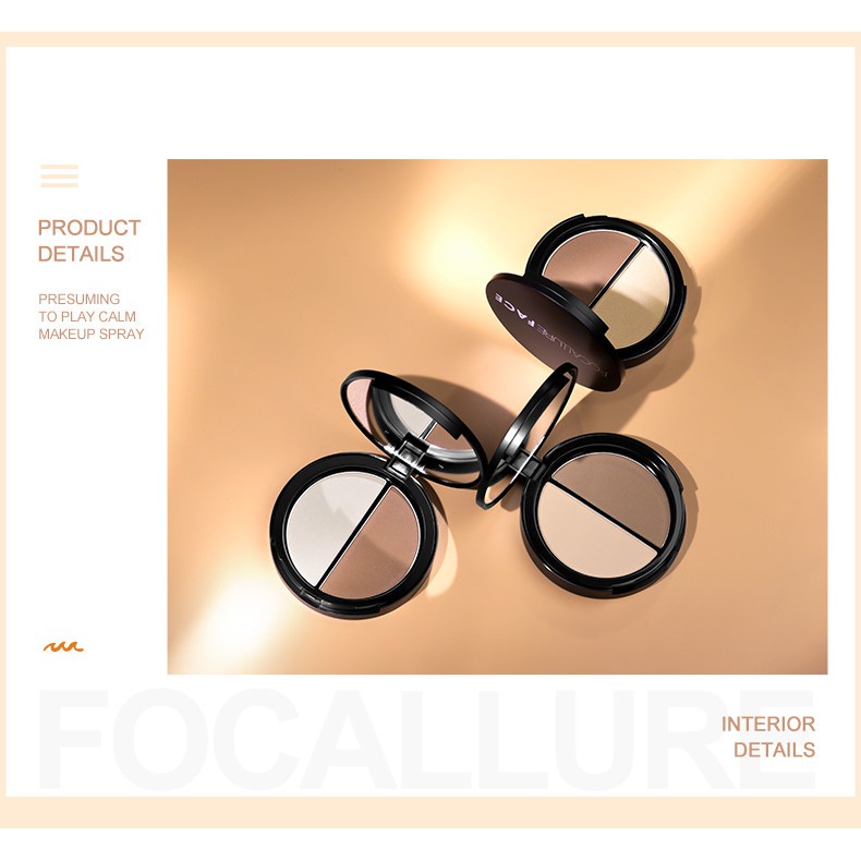 FOCALLURE Highlighter Blush On &amp; Eyeshadow Contour Highlighter Contour Face Palette Bronzer Combination Palette 3D Highl