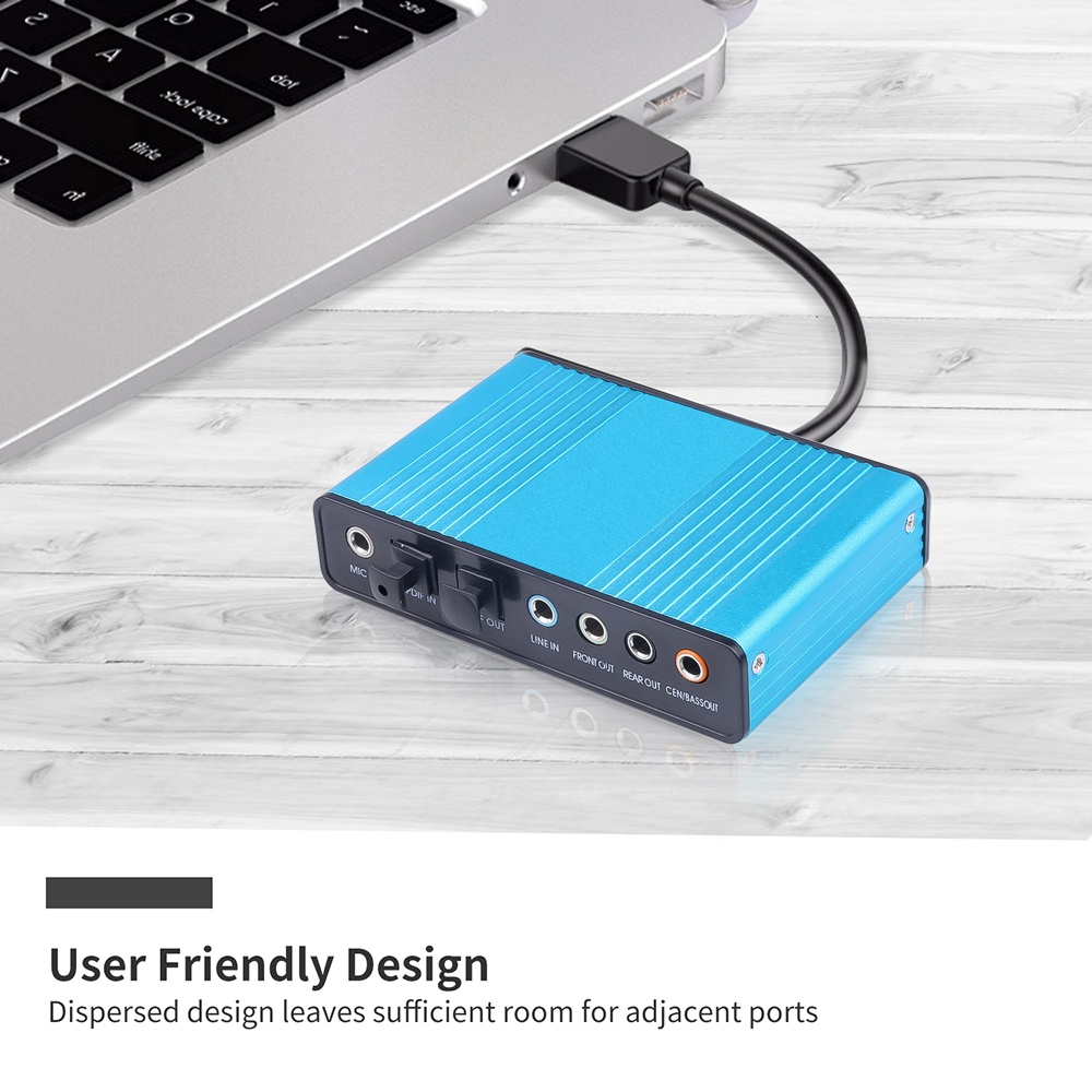 【LIPI】Kebidumei Sound Card External 5.1 Suround USB untuk Laptop / PC - CM6206