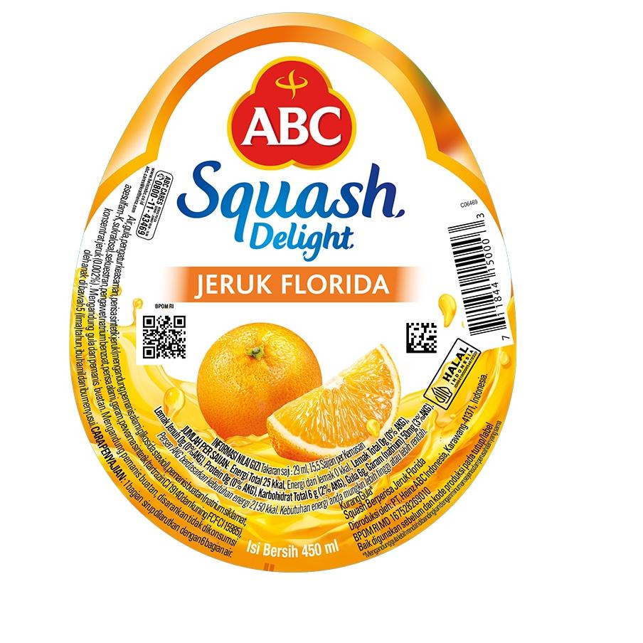 

⇷ ABC Sirup Squash Delight Jeruk Florida 450 ml - Multi Pack 6 pcs ƒ