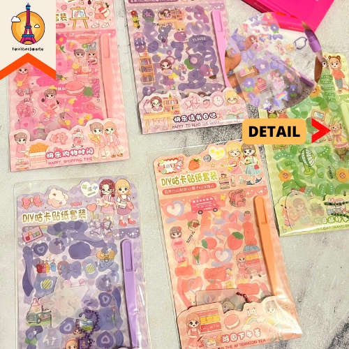 

Paket Sticker SZ-89 Dengan Alat Potong Pinset Capit Lengkap Lucu Model Cewe Sweet Import Funny Fancy Stuff Best Gift Stationery For School Alat Tulis Kantor Sekolah Ready Grosir Kado Ulang Tahun READY COD