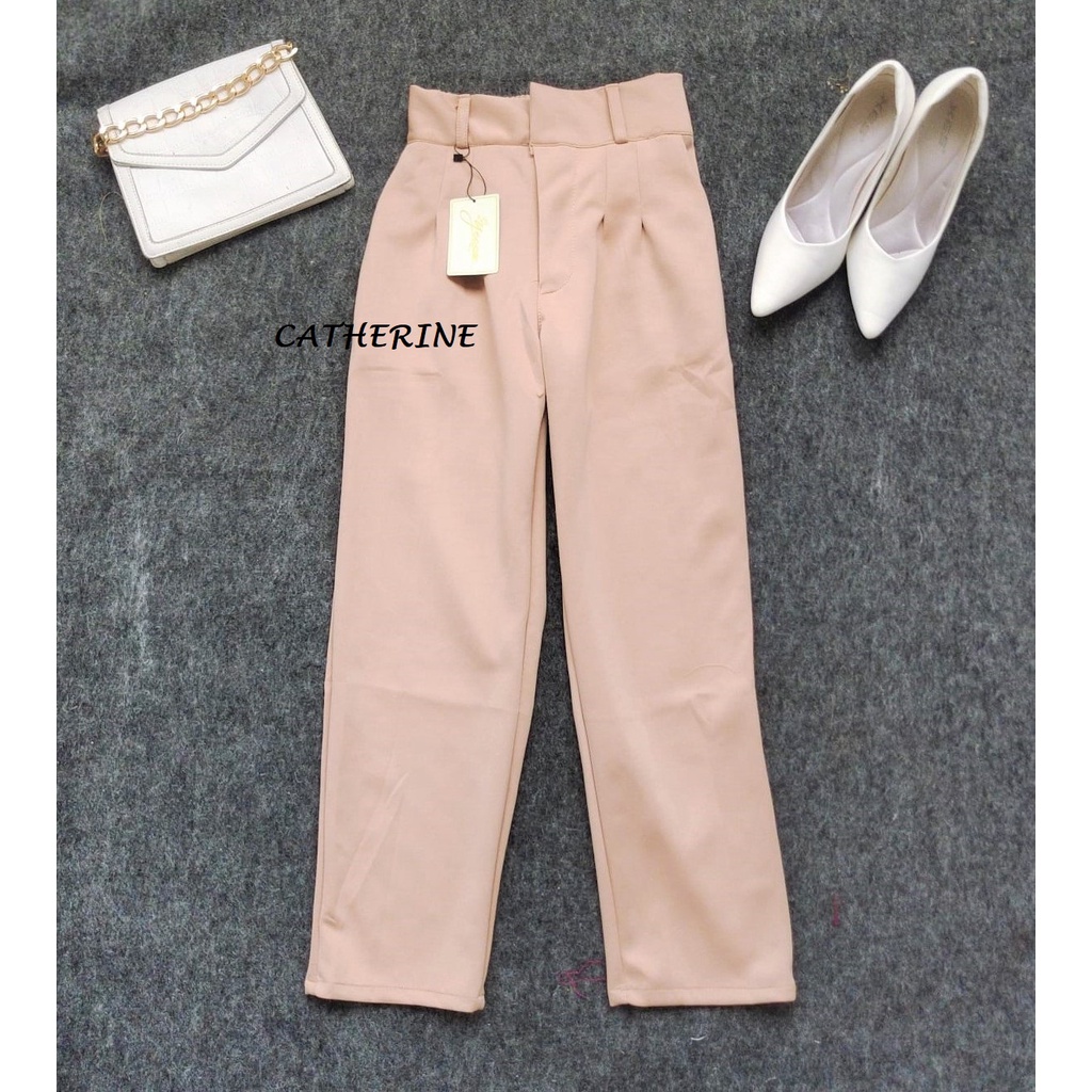 BAGGY PANTS SCUBA/PANTS BUTTON /FASHION WANITA/6827