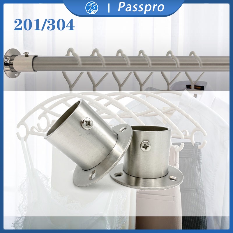 Braket Pipa Bracket Topi Pipa 1 Inch Dop Pipa Stainless Ketembok Penyangga Gantungan Dop Pipa Bulat