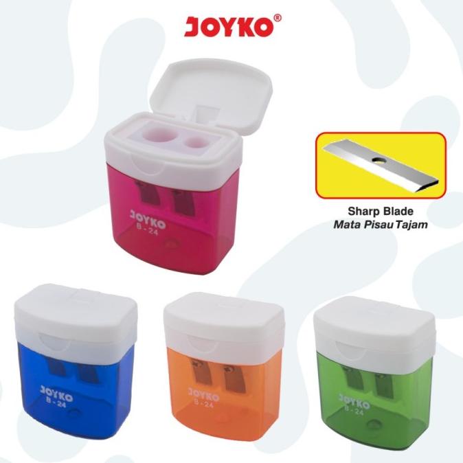 

Sharpener Rautan Joyko B-24 (tabung) 2 lubang / lusin