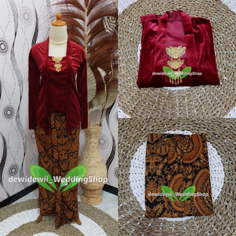 [Setelan] Kebaya + Jarik Instan | Model Pt01 / Nuansa Maroon