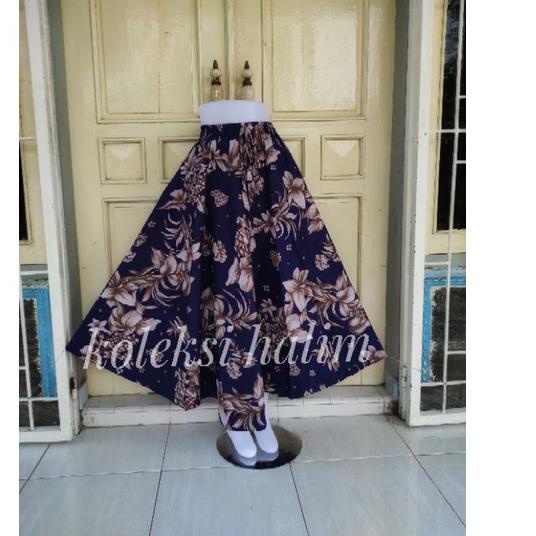 ROK PAYUNG LEBAR/ROK KATUN/MOTIF BUNGA LOTUS