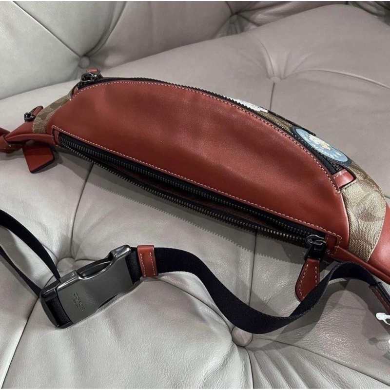 Coach Waistbag Beltbag x Peanut Snoppy In Signature Canvas