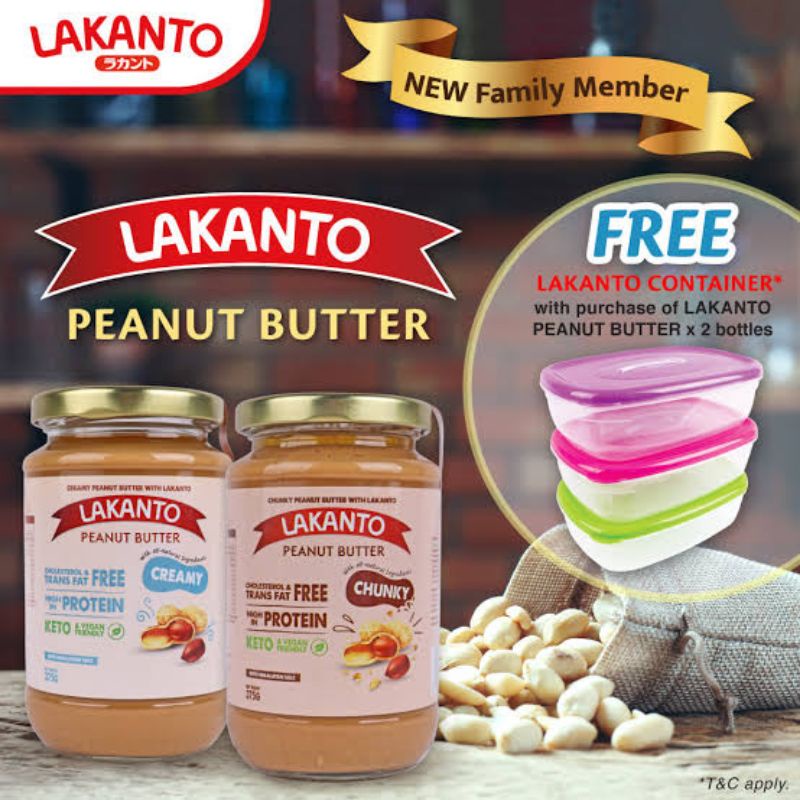 

Halal Lakanto peanut butter 375g - Creamy Chunky Natural, Low Carb