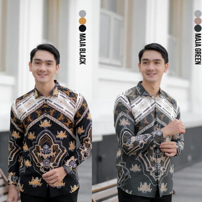 [EXCLUSIVE] PREMIUM BATIK PRIA KEMEJA LENGAN PANJANG SLIMFIT / PRINTED