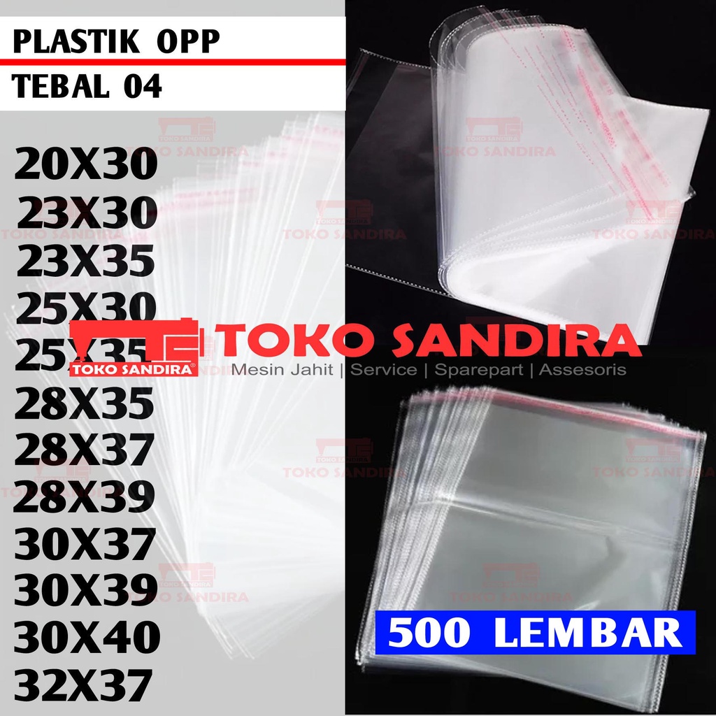 500 lembar plastik OPP tebal 04/opp murah/plastik opp grosir/platik opp murah/plastik pakaian/plasti