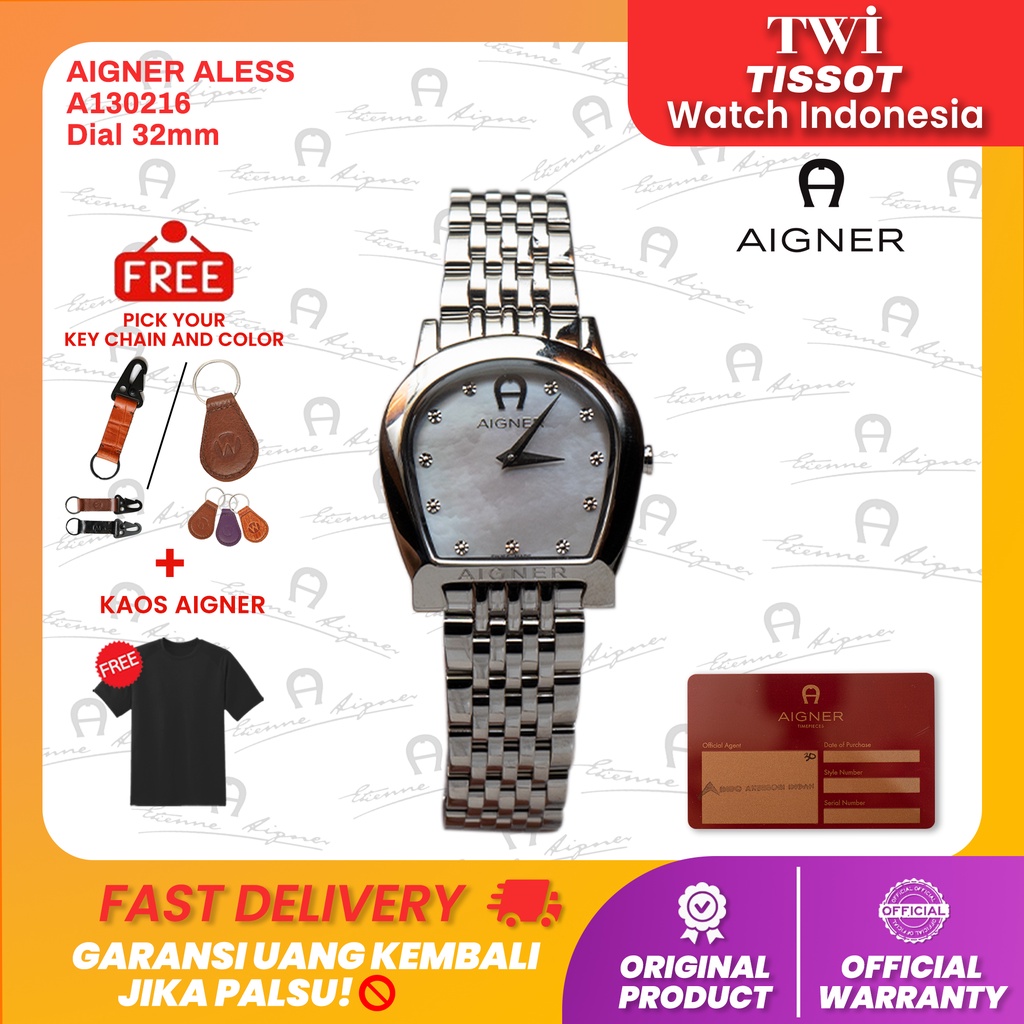 Jam Tangan Wanita Analog Aigner A130216 ALESSANDRIA White Watch