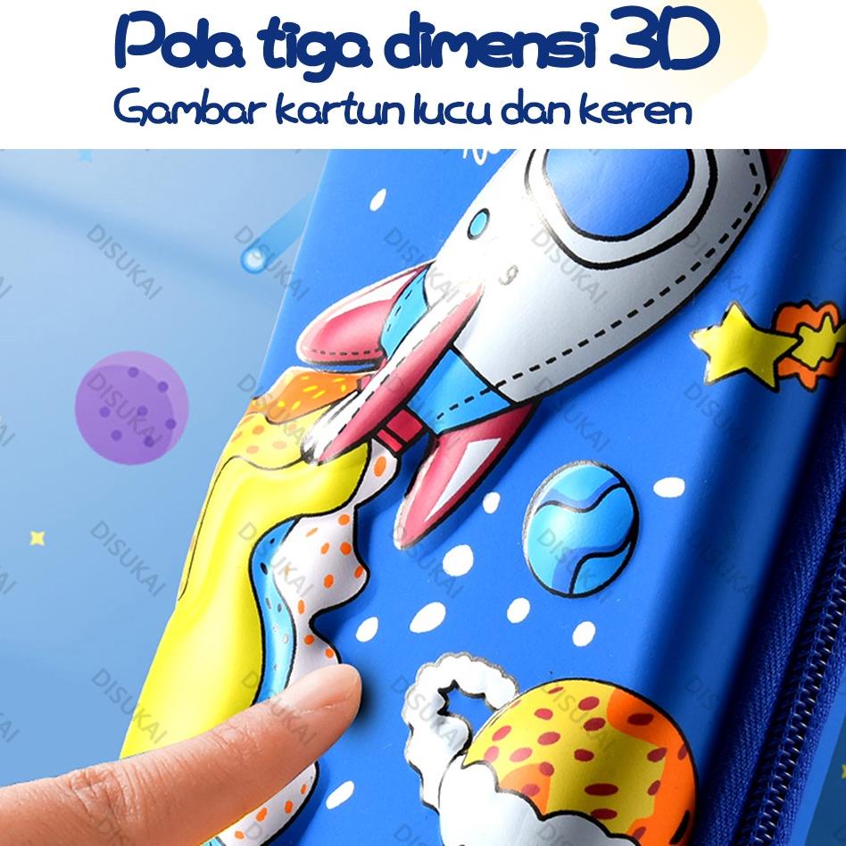 

[M-2O ❤] 【Stok Baru】Kotak pensil kartun 3D Sekolah mulai Menghadiri kelas Penyimpanan Anak Tahan air Tidak mudah kotor Ukuran besar-paling laris