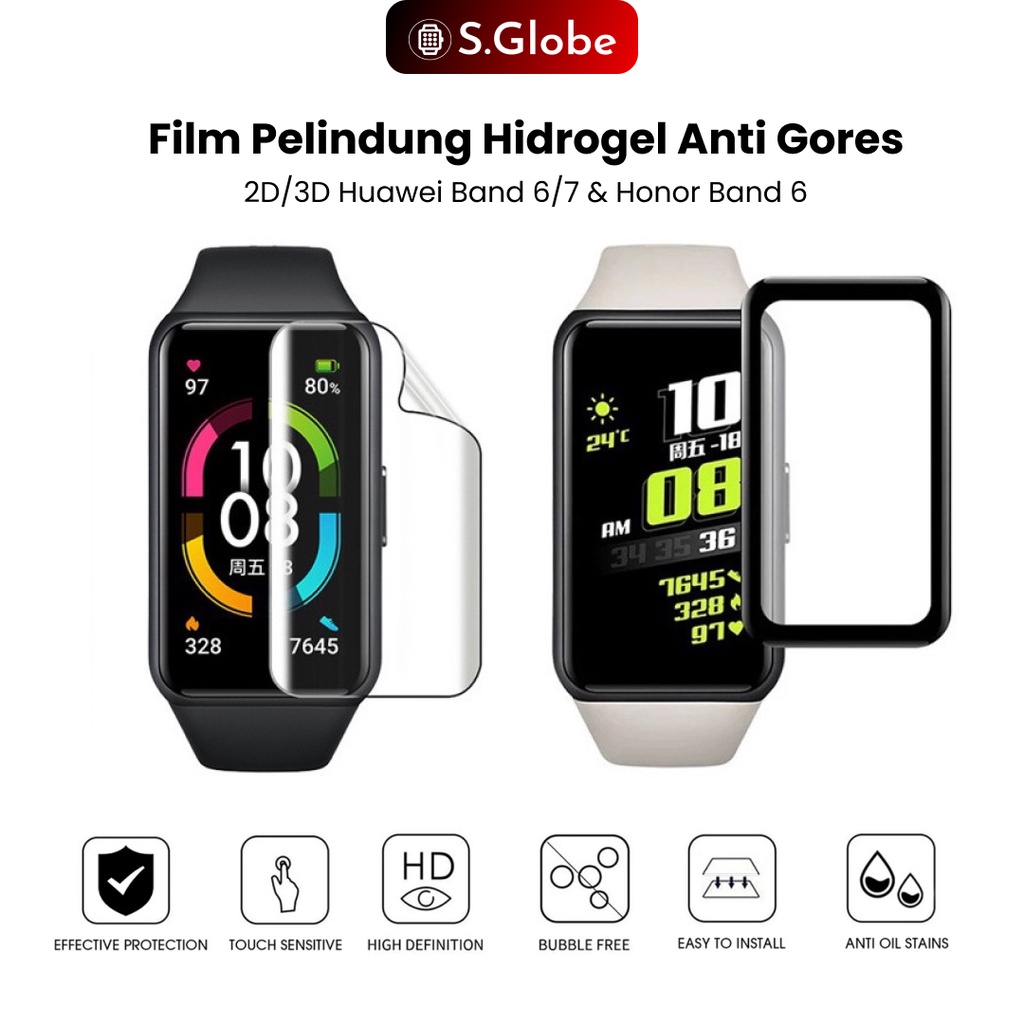 Anti Gores Huawei Band 6 7 / Honor Band 3D Screen Protector Protective Film Hydrogel