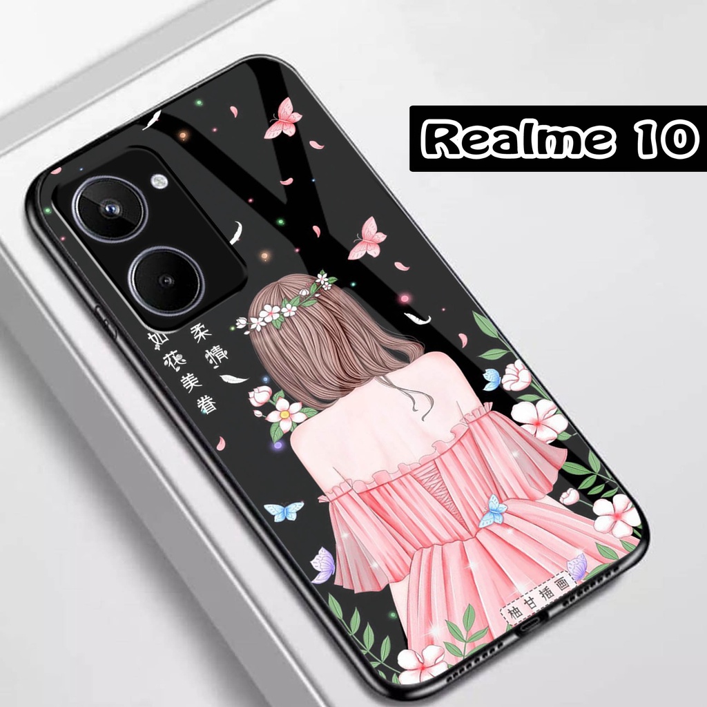 (Q18) Softcase Realme 10 - Softcase Kaca Realme 10 - Case Aesthetic Realme 10 - Case keren Realme 10