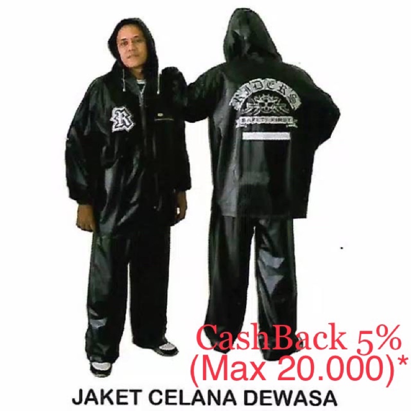 Jas Hujan Stelan Jaket Celana Tribal Setelan New Triball merk Ibex Gajah