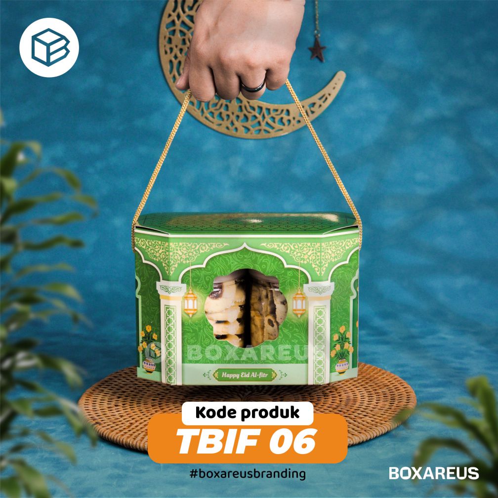 Box Toples Kue Kering Packaging Idul Fitri Lebaran Hampers Kemasan Cookies | TBIF 06