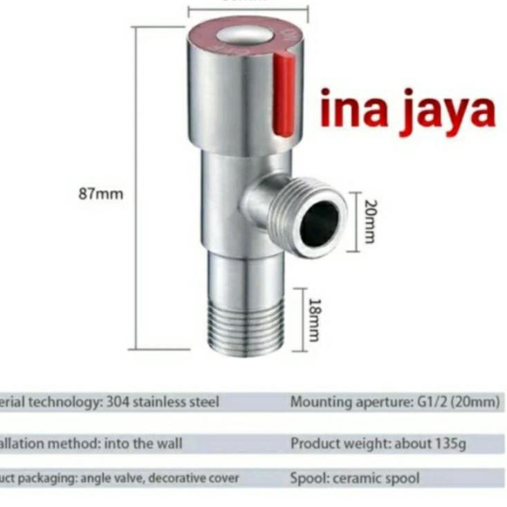 ➬✪✸ INAJAYA Keran Closet Cabang Dua & Single Kran Stop Toilet Shower Sower Bidet Closed Duduk Kloset