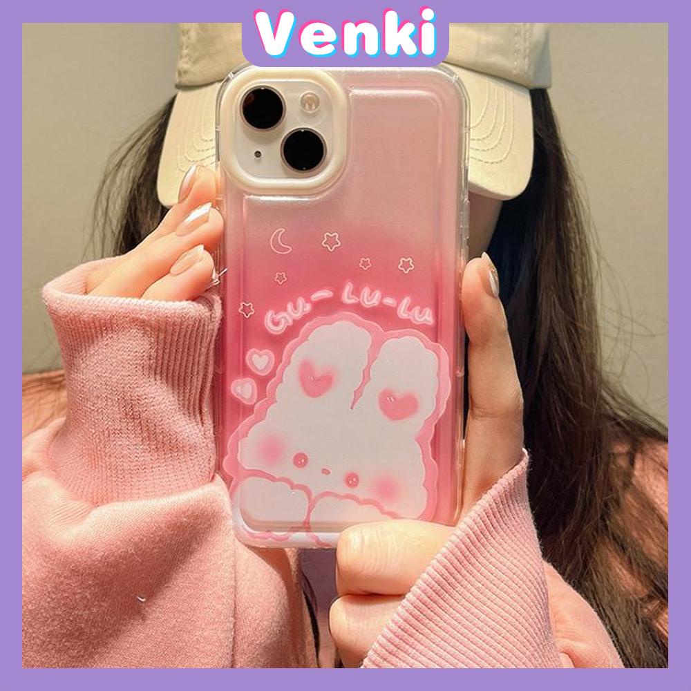 Case For iPhone 14 Pro Max TPU Soft Jelly Airbag Clear Couple Case Cute Rabbit Camera Protection Shockproof For iPhone 14 13 12 11 Plus Pro Max 7 Plus X XR