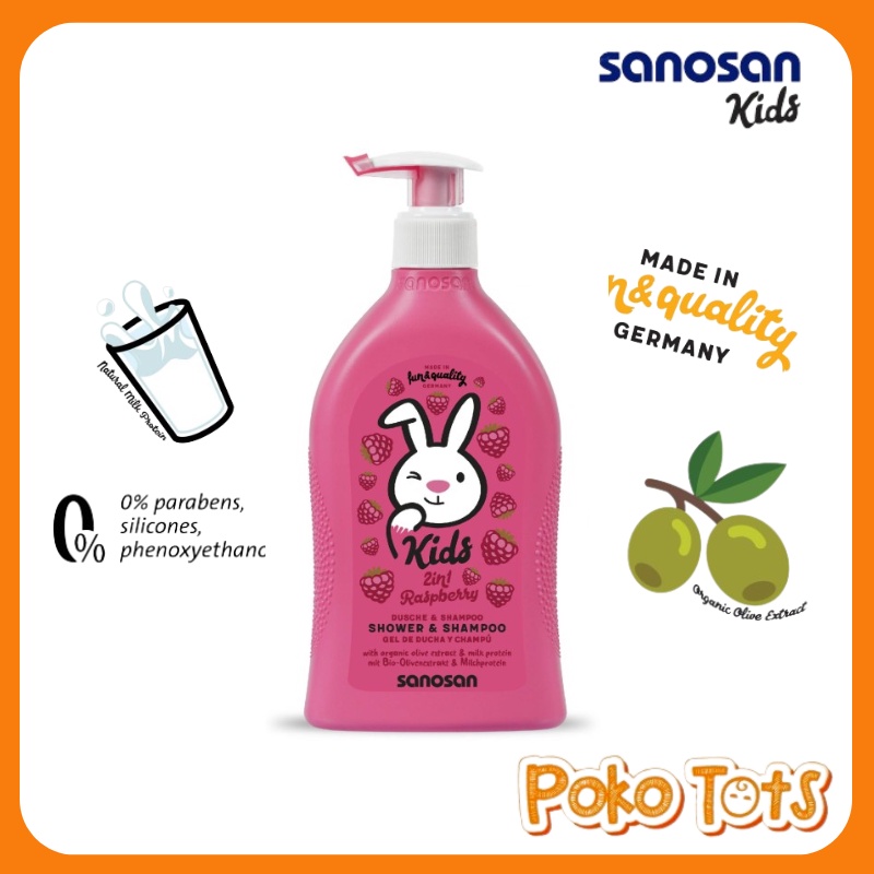 Sanosan Kids 2in1 Shower &amp; Shampoo 400ml Sabun dan Shampo Anak WHS