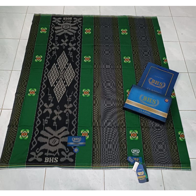 SARUNG BHS CLASSIC SONGKET SKT DAM HITAM NAVY COKLAT BIRU BERKWALITAS ORIGINAL