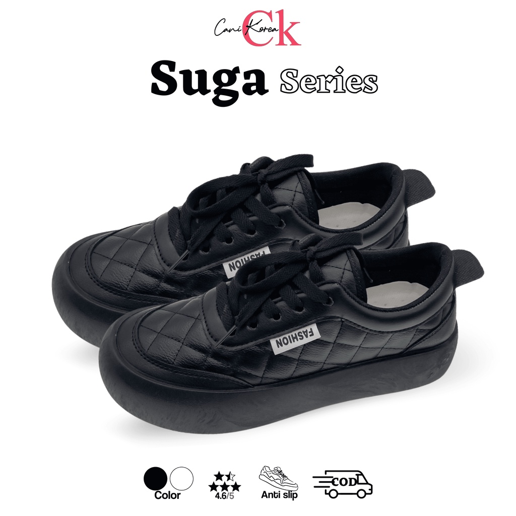 CaniKorea &quot;FREE BOX&quot; Suga Sepatu Sneakers Wanita Import Korean Fashion Sepatu Wanita Import Korea Import 9087