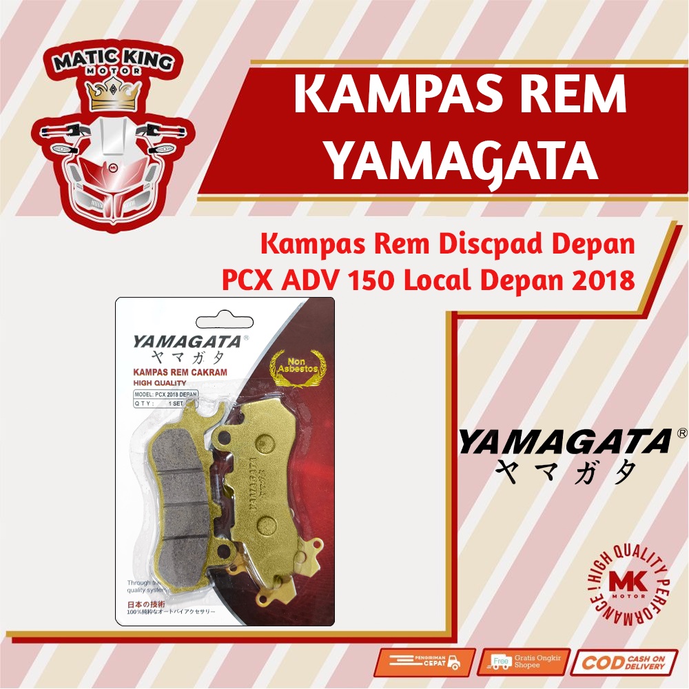 Kampas Rem Cakram Dispad Discpad Depan Honda PCX ADV 150 Lokal 2018 Yamagata