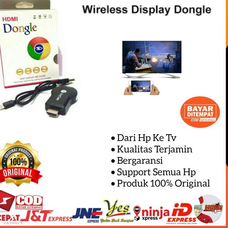 Sale (COD) WIRELESS HDMI DONGEL ANYCASH MIRACAST TV DONGLE HDMI ANYCAST RECEIVER HDMI WIFI / ALAT PE
