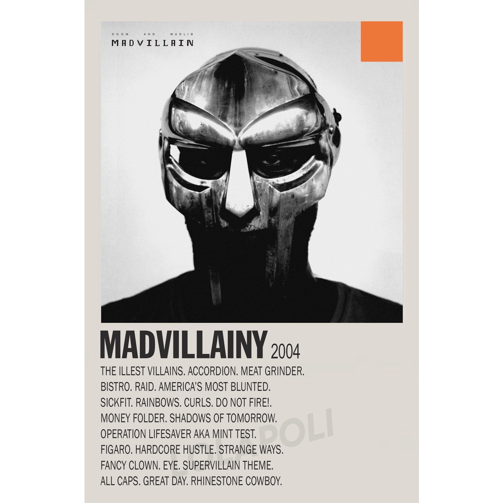 Poster Cover Album Madvillainy - MF Doom, Madvillain &amp; Madlib