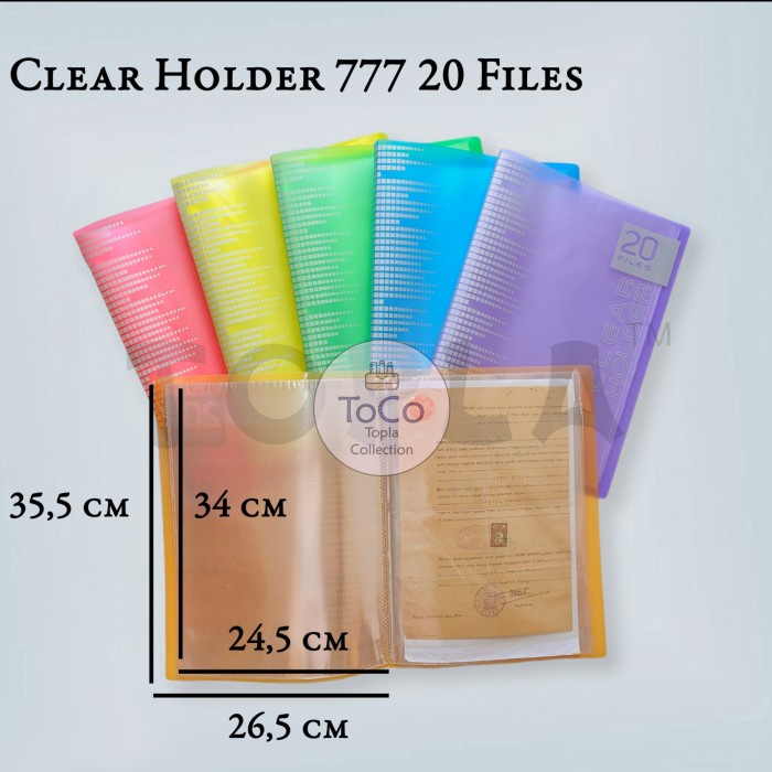 

Holder Clear Holder Map Untuk Kertas Buku Folio Plastik File Holder 20 40 60