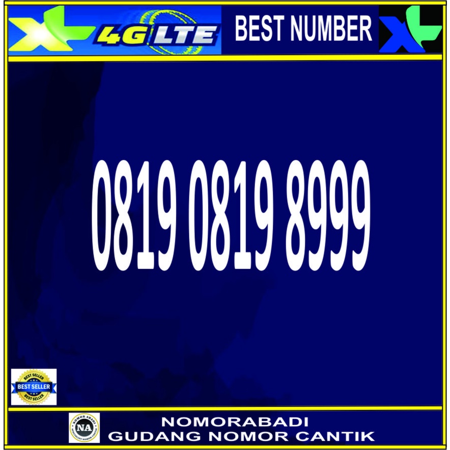 nomorcantik kartu perdana xl 4G 0819 0819 XXXX H5000