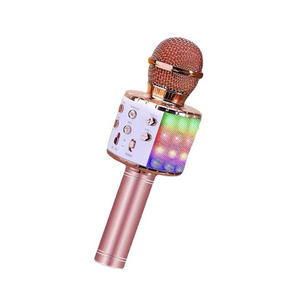 Microphone WS858 Karaoke Mic Bluetooth Speaker Mike ws 858 Mikropon Blutut karaoke wireless Sepiker smule mix cocok untuk semua Handphone karoke mice Youtuber smulle Suara Bagus Tanpa Kabel Bagus Kraoke Portable