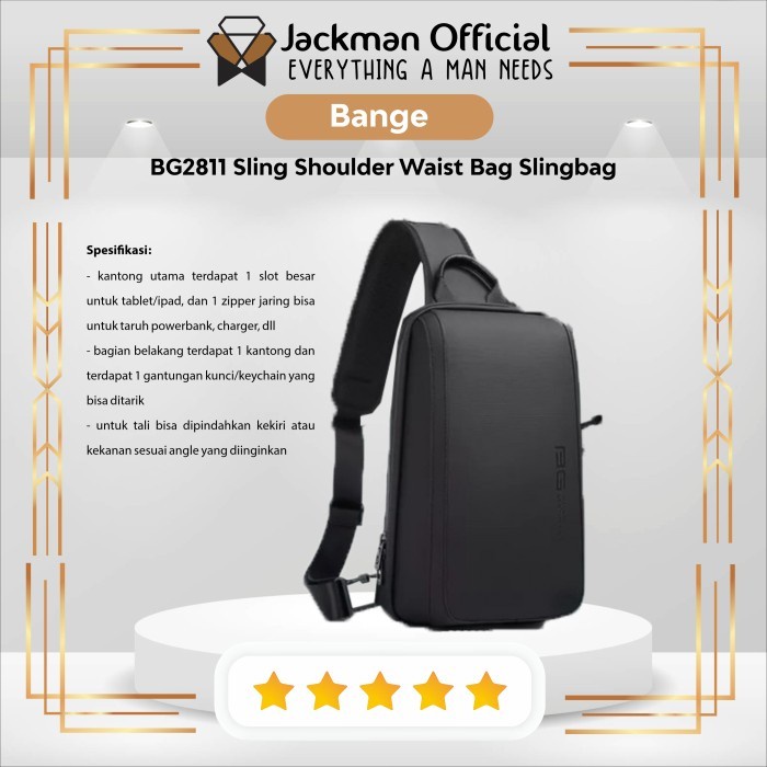 Sangat Bagus Bange Bg2811 Sling Shoulder Waist Bag Slingbag - Tas Selempang Pria