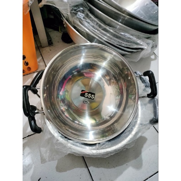wajan stainless 555 ukuran 34cm